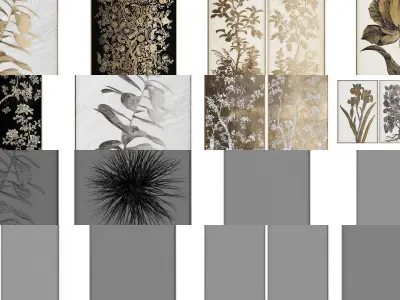 Collection of Picture Frames - 20 sets  3D Model Pack shop