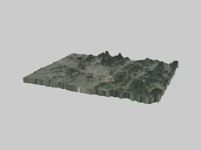 Suwon City Low-poly 3D model