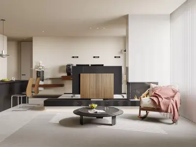 apartment interior scenes     3D model 4
