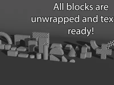 29 Building Blocks for All Types of Structures - Texture Ready Low-poly 3D model
