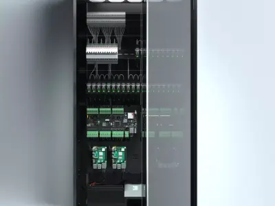 Electric box assembled 3D model