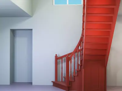 Ladder staircase 3D model