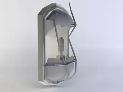 Grey lamp Low-poly 3D model
