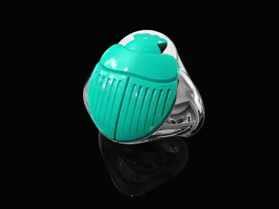 Egyptian Scarab Ring 3D print model