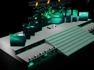 Concert Stage Design 3D model