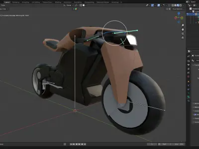 Futuristic Concept Motorcycle Low-poly 3D model