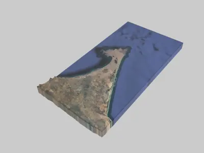 Pikine-Guediawaye City Low-poly 3D model