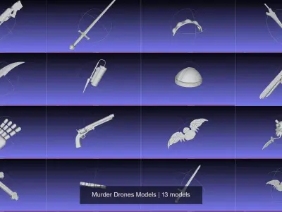 Murder Drones Models 3D Model Pack