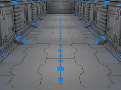  Sci Fi Corridor 3D model purchase