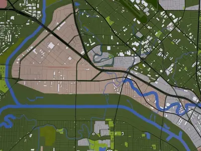 Dallas City USA Low-poly 3D model