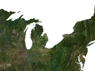United States Terrain 3D Map 3D model