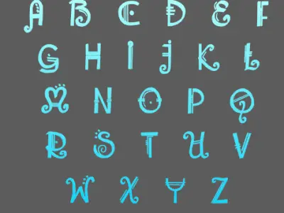 Personalized special letters Low-poly 3D model