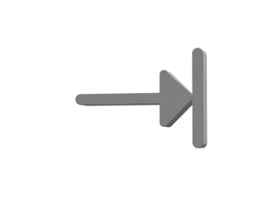 3d arrow alt to left Low-poly 3D model