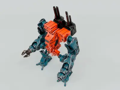 MECHA ROBOT ORANGE 3D model