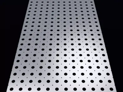 Perforated panel with 13 percent opening 25O141 3D model