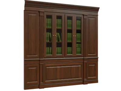 Built-in bookcase 1500 3D model