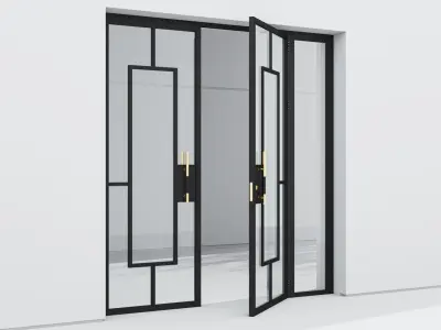 Aluminium door 216 3D model