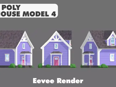 House Model 4 Low-poly 3D model