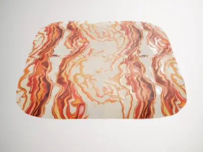 HQ PBR Textures Set Marble Orange Veined Texture