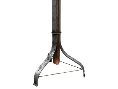 Medieval Torch Low-poly 3D model 5
