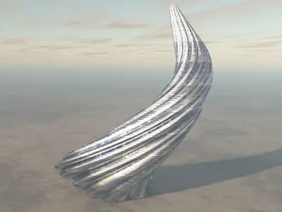 Swirling tower 3D model