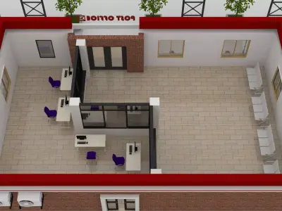 Post Office Low-poly 3D model