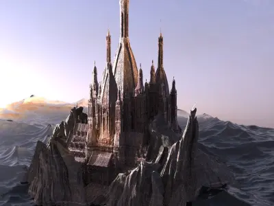 Masters Palace Cliff rocks  3D model