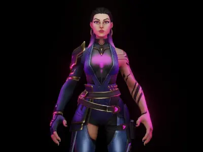 Reyna - Character from Valorant Low-poly 3D model