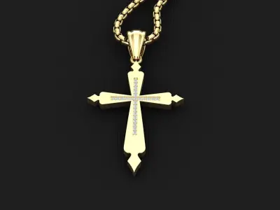 Cross Light Gold 3CP030 3DM STL 3D model