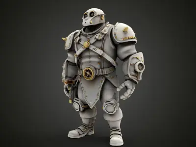 steampunk robotic 12 3D print model