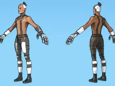 Heavy Fist Character Low-poly 3D model