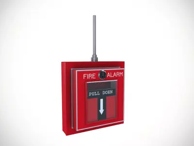Fire Alarm MCP Low-poly 3D model