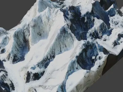Kangchenjunga Mountain 3D model