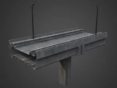 Bridge Overpass 3D Element Low-poly 3D model