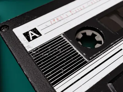 TDK Cassette Low-poly 3D model