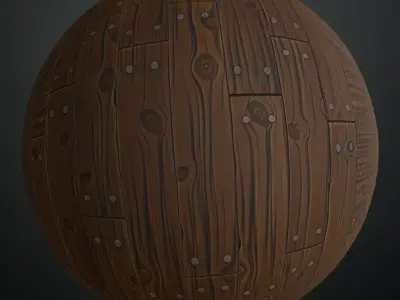 Stylized Dark Wood Floorboards Texture