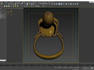 Furniture Door Handle Knob 3d model 10 Low-poly 3D model