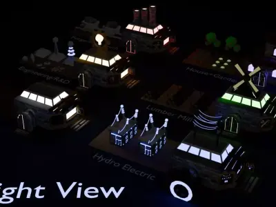 Buildings Game Asset Pack Low-poly 3D model