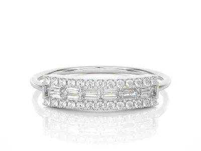 Light Minimalist Diamond Ring 3D print model