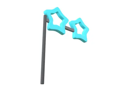 Carnival Mask with Star Shaped v1 003 Low-poly 3D model