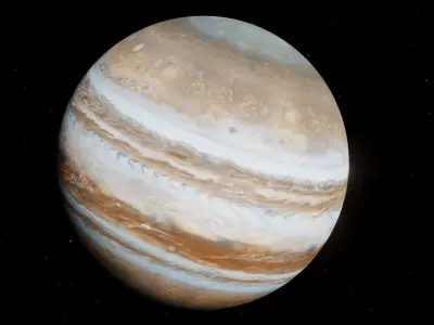 Jupiter Planet Photorealistic-Low poly 8k 3D model Low-poly 3D model