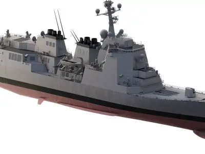 AMERICAN NAVY USSN DESTROYER 3D model
