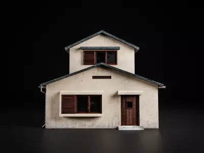 JAPANESE BUILDING 006 Low-poly 3D model