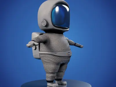 Astro Team Low-poly 3D model