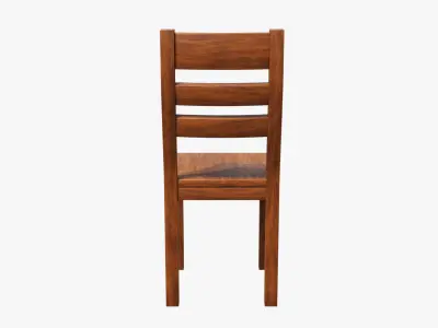Chair wooden dining 3D model