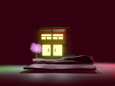 China House Low-poly 3D model