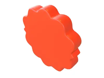 Flower Symbol v5 004 Low-poly 3D model