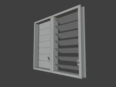 The Jalousie Window Low-poly 3D model