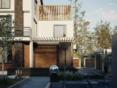 Modern Villa - Exterior 03 3D model