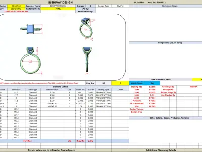 Emerald Cut Diamond Ring 3D Model STL File 3D print model